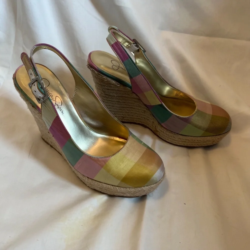 Jessica Simpson Madras Espadrille Slingback Wedge